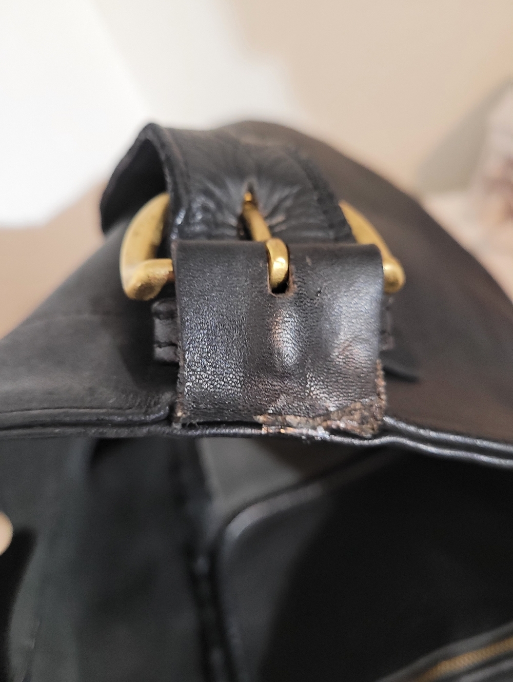 Vintage Coach Black Leather Large Waverly Tote Buckle Adjustable Double Handle - Picture 14 of 14